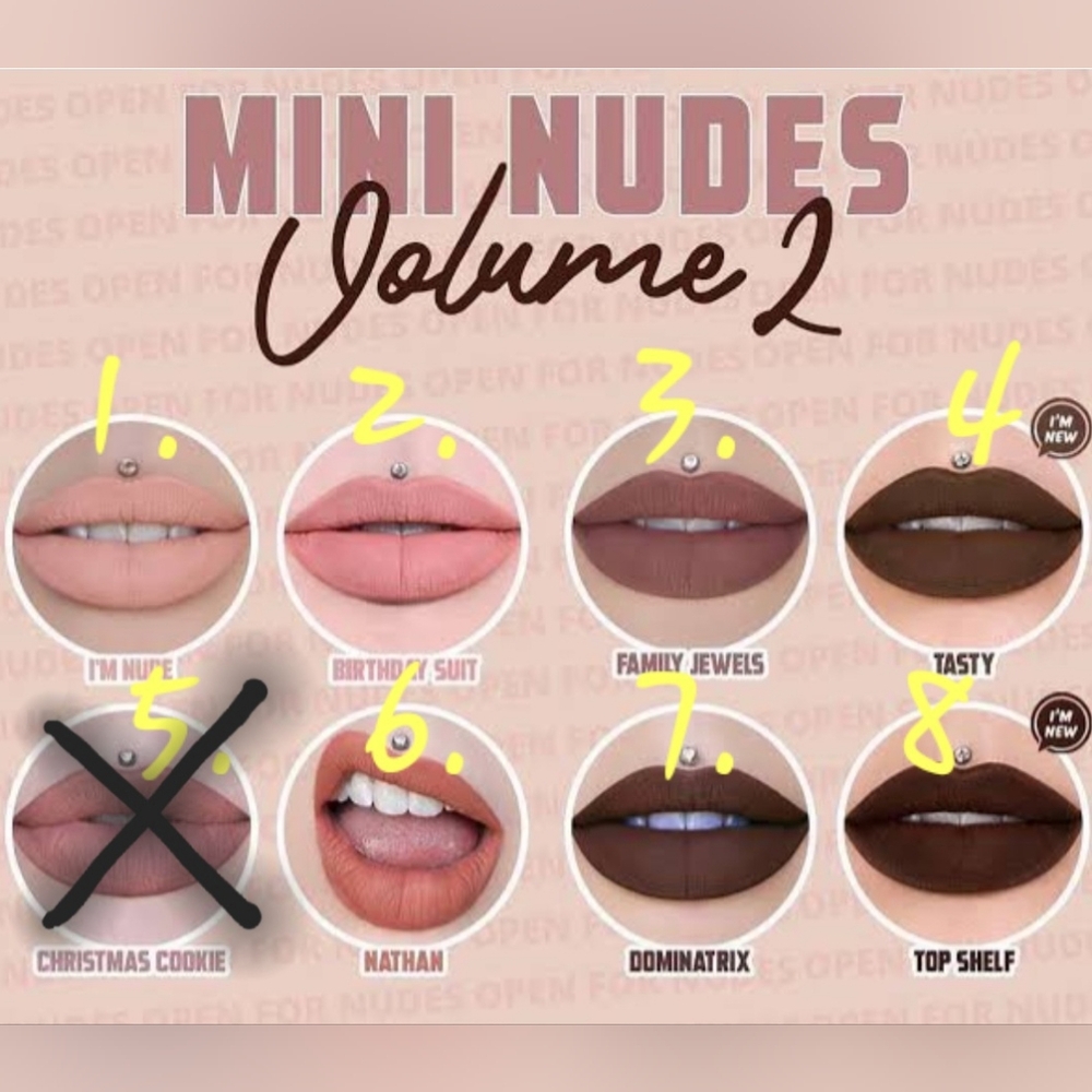 Jeffree Star- 1 Lipstick from Mini Nudes vol 2 (your choice)